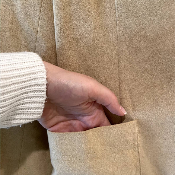 Samuel Roberts Tan Suede Long Sleeve Jacket - Picture 3 of 5